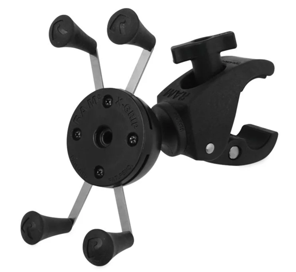 RAM Mounts Tough-Claw Mount with X-Grip Cradle; Tough Claw X-Grip Phablet (max width 4.5")