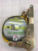 Self Tensioning Ratcheting Tie-Down with J-Hooks
