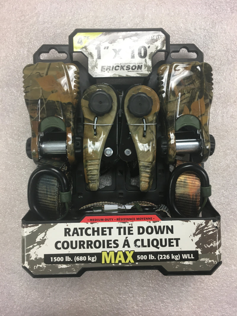 Ratcheting Tie-Downs CAMO with Cap Lock®